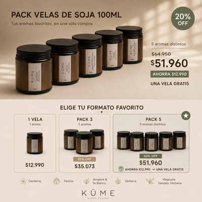 Pack velas de soja 100ml